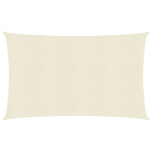 Żagiel przeciwsłoneczny, 160 g/m², kremowy, 3,5x5 m, HDPE