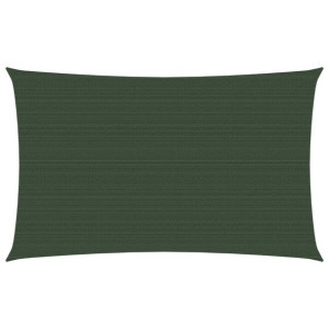 Żagiel przeciwsłoneczny, 160 g/m², ciemnozielony, 2x5 m, HDPE