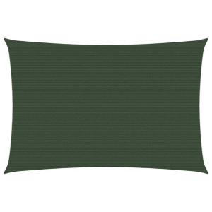 Żagiel przeciwsłoneczny, 160 g/m², ciemnozielony, 3x4,5 m, HDPE