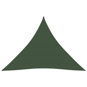 Żagiel przeciwsłoneczny, 160 g/m², ciemnozielony, 5x5x5 m, HDPE