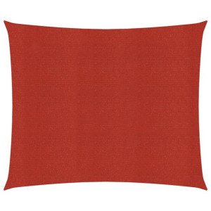 Żagiel przeciwsłoneczny, 160 g/m², czerwony, 3,6x3,6 m, HDPE