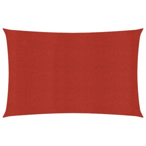 Żagiel przeciwsłoneczny, 160 g/m², czerwony, 3,5x5 m, HDPE