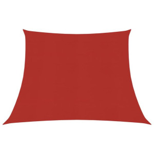 Żagiel przeciwsłoneczny, 160 g/m², czerwony, 3/4x3 m, HDPE