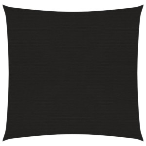 Żagiel przeciwsłoneczny, 160 g/m², czarny, 2x2 m, HDPE