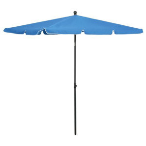 Parasol ogrodowy na słupku, 210x140 cm, lazurowy
