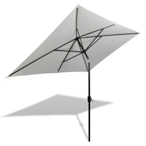 Prostokątny parasol ogrodowy, biały, 200x300 cm