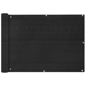 Parawan ogrodowy HDPE 75x600 cm Antracyt
