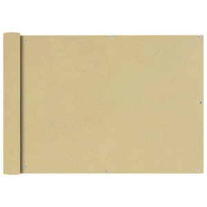 Parawan balkonowy z tkaniny oxford 75x600 cm beż