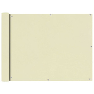 Parawan balkonowy z tkaniny oxford 90x400 cm kremowy