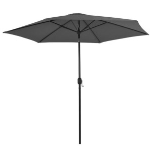Parasol ogrodowy na metalowym słupku, 300 cm, antracytowy