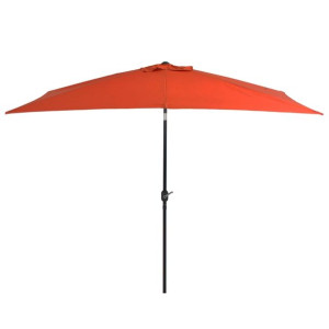 Parasol ogrodowy na metalowym słupku, 300 x 200 cm, terakotowy