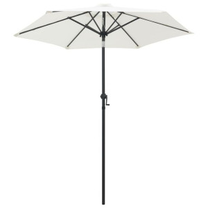 Parasol, piaskowa biel, 200x211 cm, aluminium