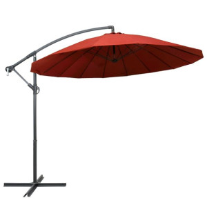 Wiszący parasol, terakotowy, 3 m, aluminiowy słupek