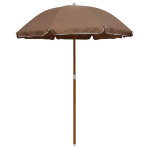 Parasol na stalowym słupku, 180 cm, kolor taupe