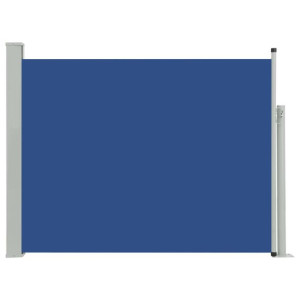 Wysuwana markiza boczna na taras, 140 x 500 cm, niebieska