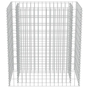 Podwyższona donica gabionowa, galwanizowana stal, 90x50x100 cm