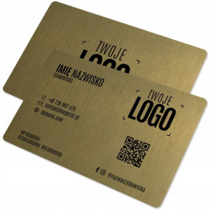 1mm Wizytówki Metalowe Karty Złote 50 Szt Dwus.