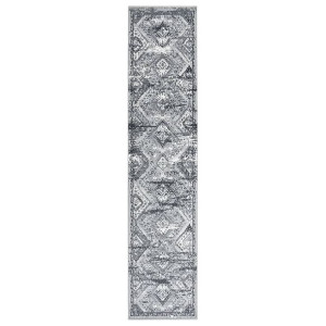 Chodnik dywanowy, BCF, orientalny, szary, 100x500 cm
