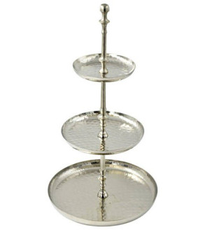 Aluminiowa patera, srebrna, 51 cm