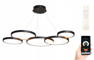 Lampa OSLO V pilot okręgi ring żyrandol LED 92cmTuya Wobako