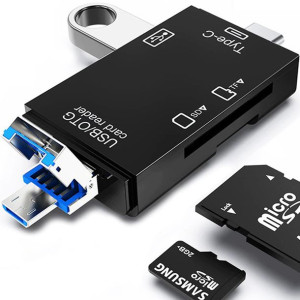 5w1 Czytnik Kart Sd Tf Usb Micro Typ-c Microsd Usb-c