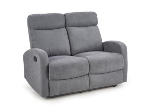 Szara rozkładana sofa z podnóżkiem loft