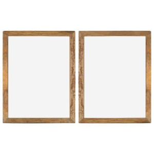 Ramki na zdjęcia, 2 szt., 90x70 cm, drewno z odzysku i szkło