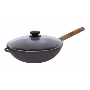 Wok Żeliwny Patelnia Biol 26cm 3L Indukcja Gaz