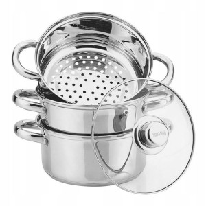 Garnek na Parę 24cm 5L 4ele Indukcja Gaz