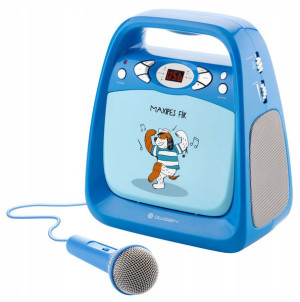 Odtwarzacz Dla Dzieci Karaoke Mikrofon Cd Usb Bt