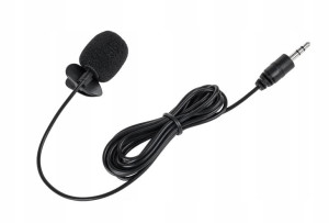 Mikrofon z Klipem na Kablu Jack 3,5mm 2m
