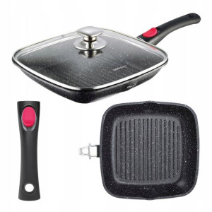 Patelnia Grillowa z Odłączanym Uchwytem 28cm