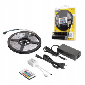 Taśma LED RGB 5m Pilot Sterownik Zasilacz 12V