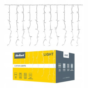 Lampki Białe Kurtyna Świetlna 650 LED IP44