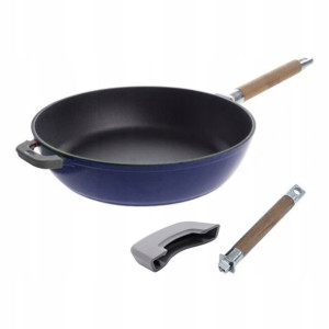 Patelnia Żeliwna Głęboka Biol 26cm Indukcja Gaz