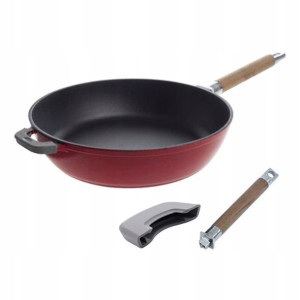 Patelnia Żeliwna Głęboka Biol 26cm Indukcja Gaz