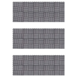 Płytki tarasowe, 30 szt., poszarzane, 30x30 cm, drewno akacjowe