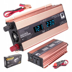 Przetwornica Napięcia 12V na 230V max 1200W USB 5V