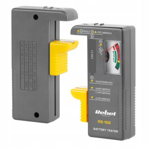 Tester Baterii 9 V Guzikowe AAA AA C D