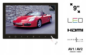 Monitor 9'' LED HDMI AV1 AV2 12V