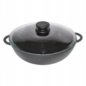 Wok Żeliwny Garnek Biol 30cm 5L Indukcja Gaz