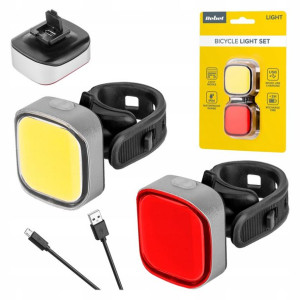 Lampki Rowerowe Światła LED COB Akumulator USB