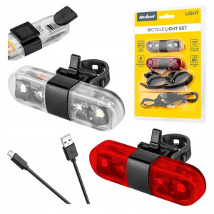 Lampki Rowerowe Światła LED Akumulator USB