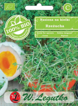 Bio Rzeżucha - Nasiona Na Kiełki Ekologiczne 30g - Legutko