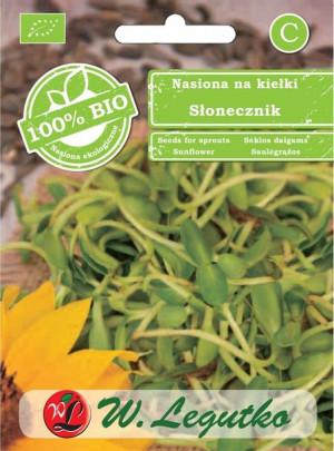 Bio Słonecznik - Nasiona Na Kiełki Ekologiczne 40g - Legutko