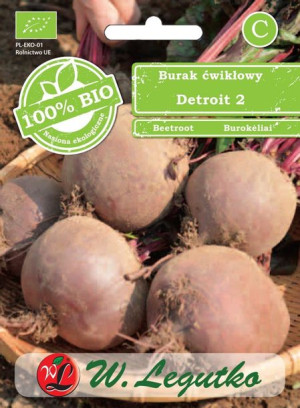 Bio Burak Ćwikłowy Detroit 2 Nasiona Ekologiczne 10g