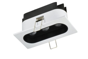 Lampa OZZO Zara 3535 podtynkowa biało-czarna