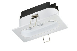 Lampa OZZO Zara 3536 podtynkowa biało-biała