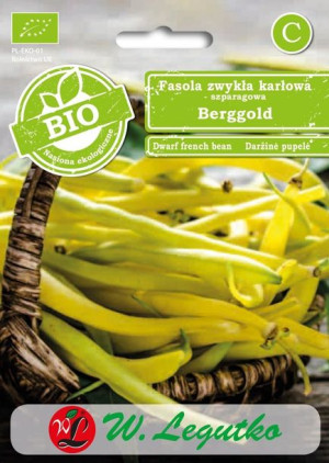 Bio Fasola Szparagowa Karłowa Berggold Żółta Nasiona Ekologiczne 30g