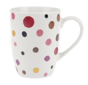 Kubek porcelanowy porcelana New Bone PURPLE 350 ml wzór nr 1 biały kolorowe